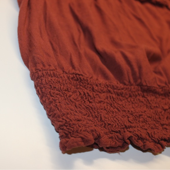 Moa Moa XS rust colored ruffled sleeveless crop top - Picture 4 of 5